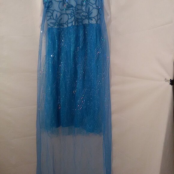 Frozen Princess Elsa Girls Costume Color Blue/White Size 9/10 NWT - Picture 4 of 5